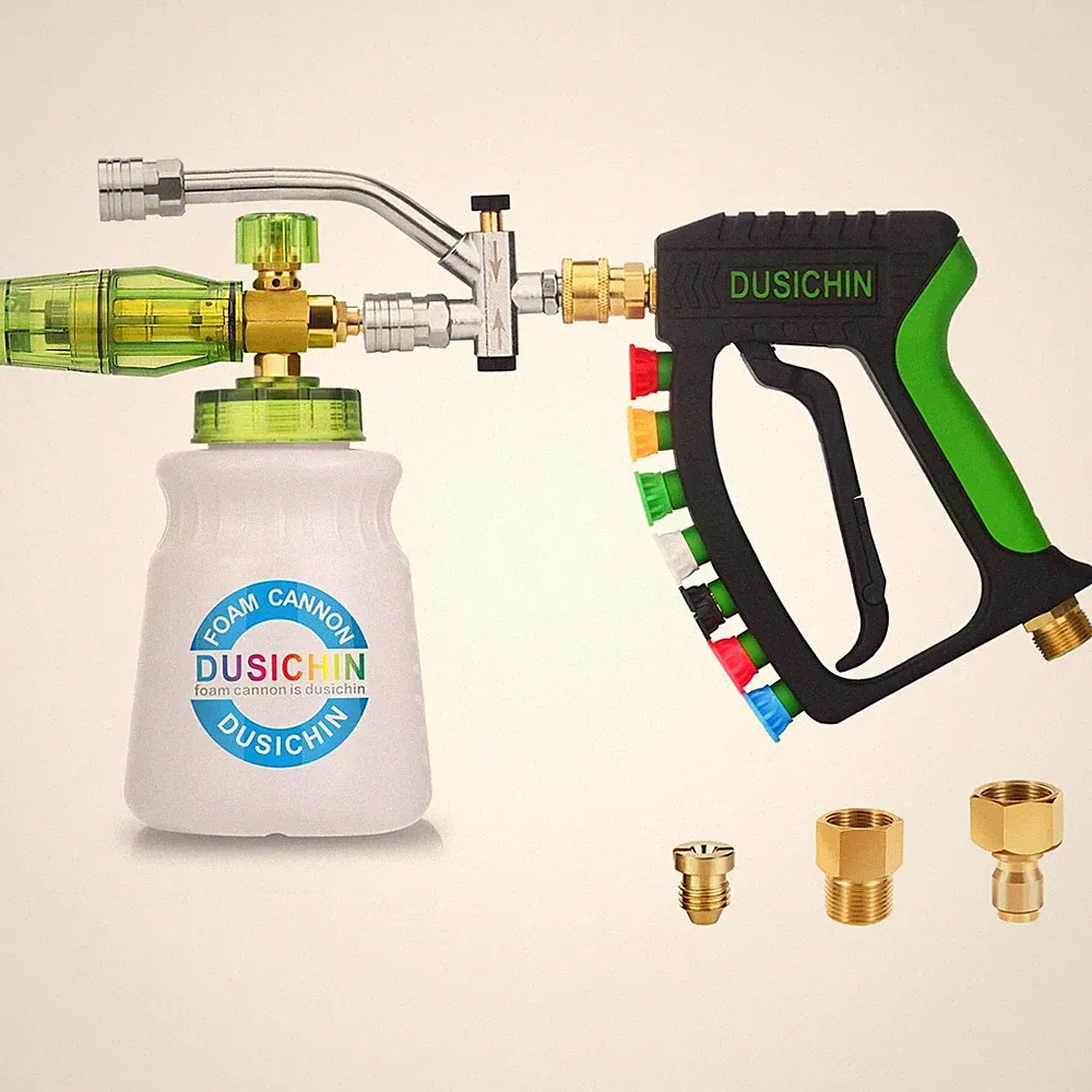 DUSICHIN Foam Cannon Pressure Washer Gun Kit 4000 PSI Double Tip At... Fast Ship