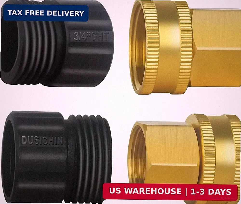 DUSICHIN Garden Hose Fitting Pressure Washer Gun to Water Hose Adapter, 3/4 INCH