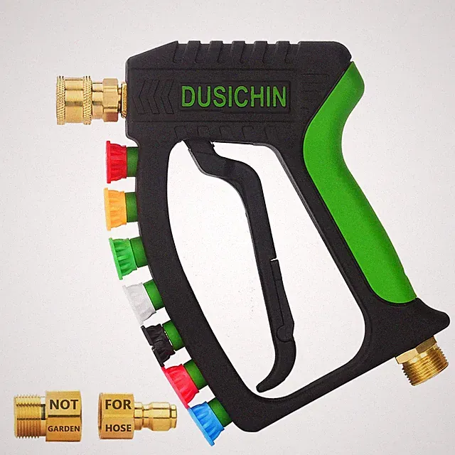 DUSICHIN Short Pressure Washer Gun 4000 PSI High Pressure Water Handle 1/4”Quick