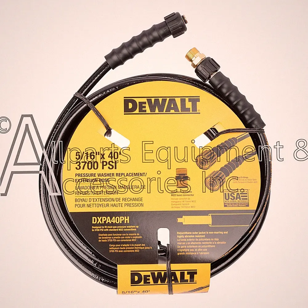 DXPA40PH DeWalt Morflex 40 Ft 3700 PSI Pressure Washer Hose with M22 Adapter
