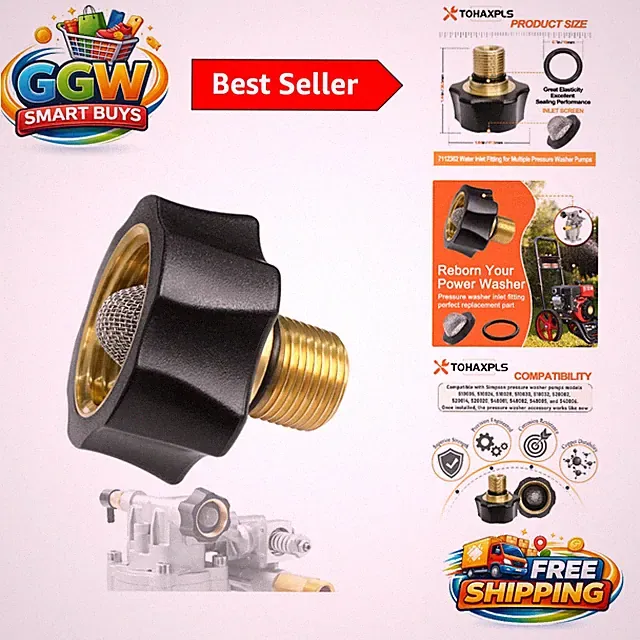 Easy Install Pressure Washer Water Inlet Fitting - Perfect for Simpson Models