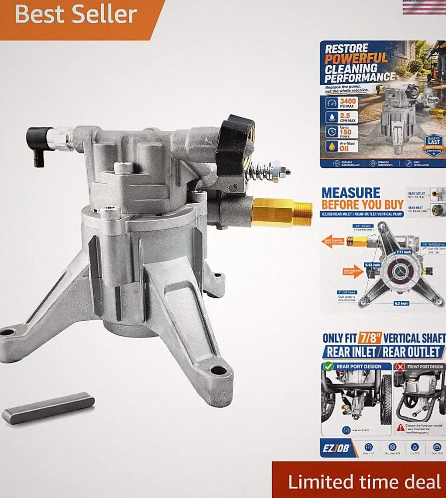 Easy Start 2600-3400 PSI Gas Pressure Washer Pump - Compatible with Top Brands