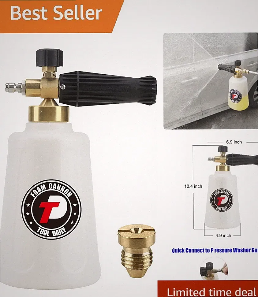 Easy-to-Use Pressure Washer Foam Cannon - Perfect for Home and Automotive