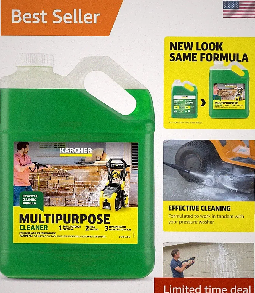 Eco-friendly Multi-Purpose Pressure Washer Detergent - Makes 20 Gallons Cleaner