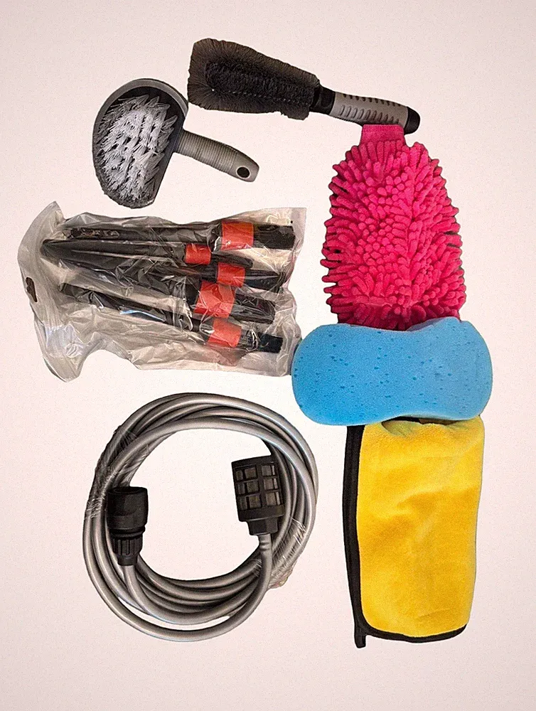 EDCOML LX0201 21V Cordless Cold Water Pressure Washer w/ Battery Charger Hose