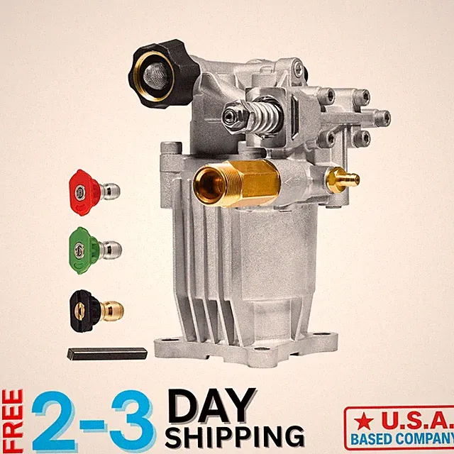 Efficient 3/4" Shaft Pressure Washer Pump, 2600-3300 PSI, Ideal for Gas Washers