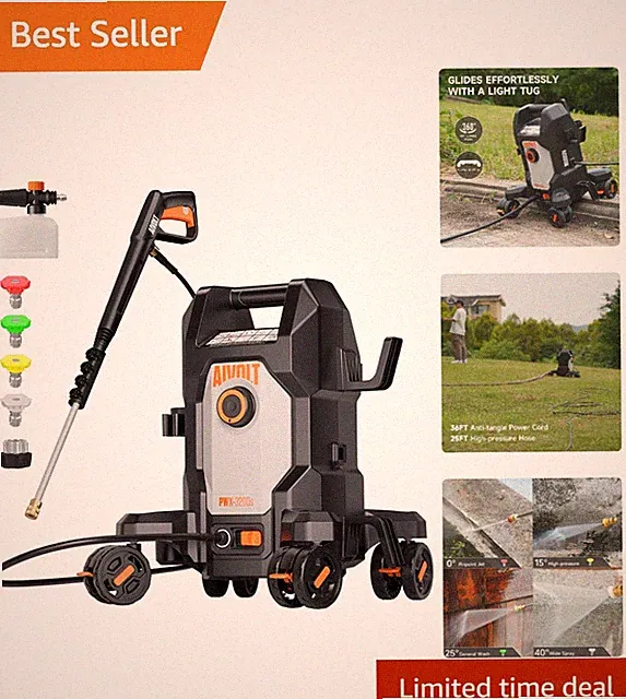Efficient 4800 PSI Electric Washer - Includes Safety Features & Storage Solution
