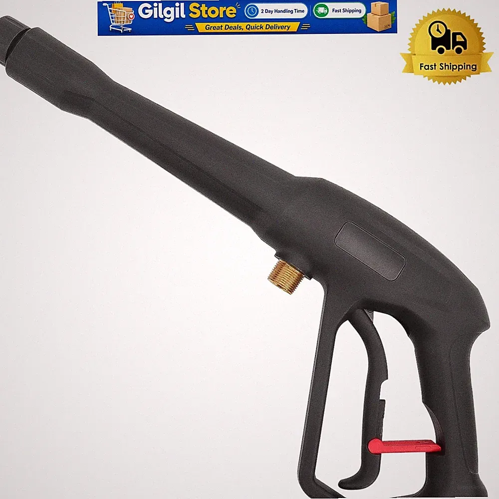 Efficient Brass Pressure Washer Gun - Max 3300 PSI Compatible with Greenworks