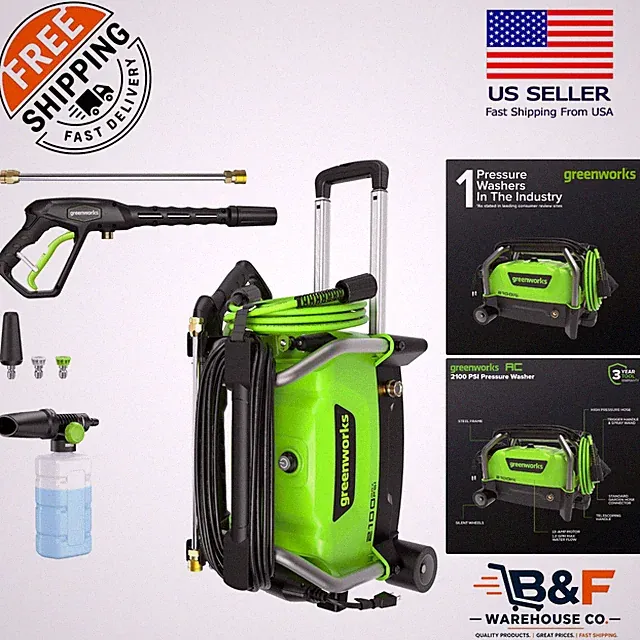Efficient Cleaning with 2100 PSI Electric Pressure Washer – Sturdy & Reliable