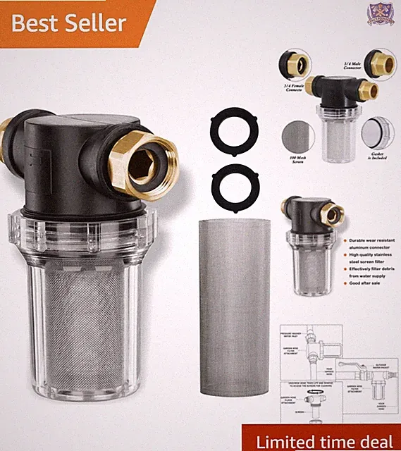 Efficient Garden Hose Filter with Sedimentation Purification for Home & Outdoor