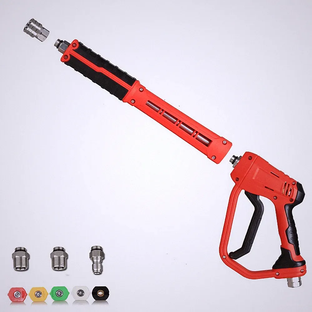 Efficient High Pressure Washer Pistol with 5 Spray Nozzles for Various Tasks
