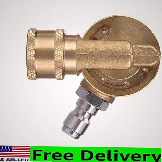 Efficient Pivoting Coupler for Pressure Washer Nozzle - Brass & Stainless Steel