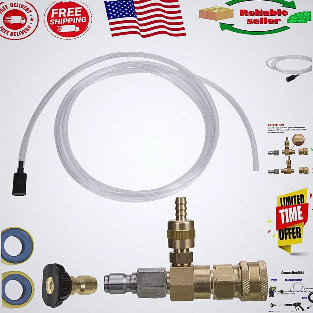 Effortless Chemical Injector Kit for Gas & Electric Pressure Washers - 3200 PSI