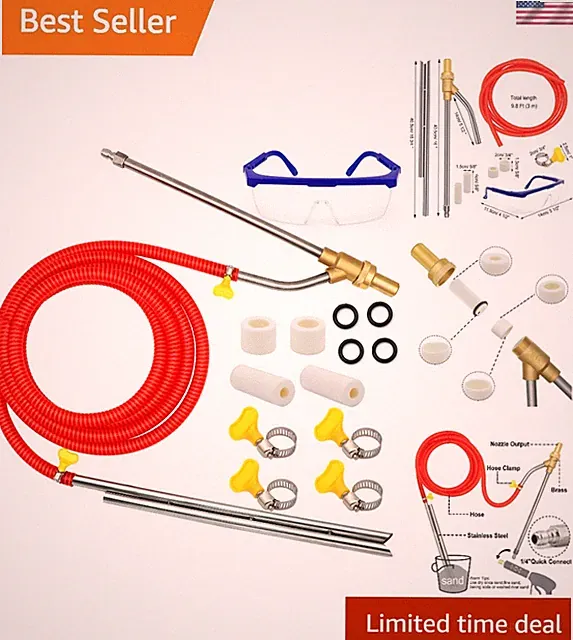 Effortless Cleaning: 5000 PSI Sandblasting Kit with Quick Connect Nozzle & Wand