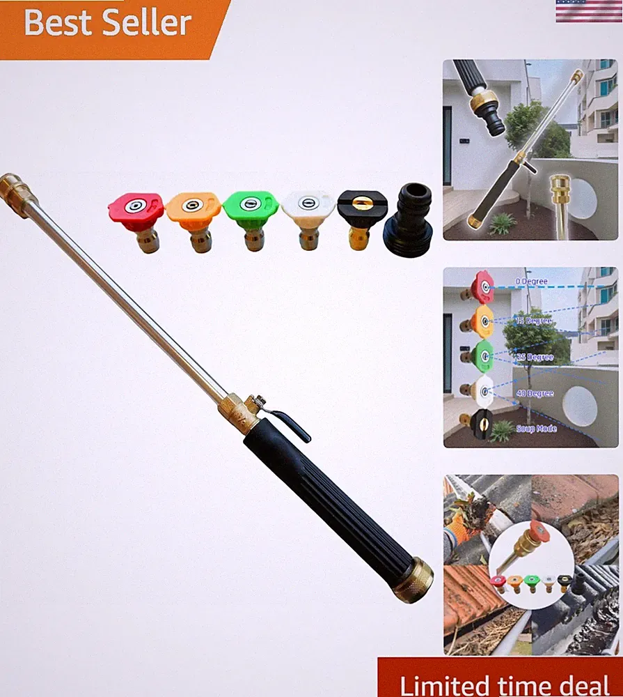 Effortless Cleaning: Garden Hose Brass Pressure Washer Wand with Quick Connector