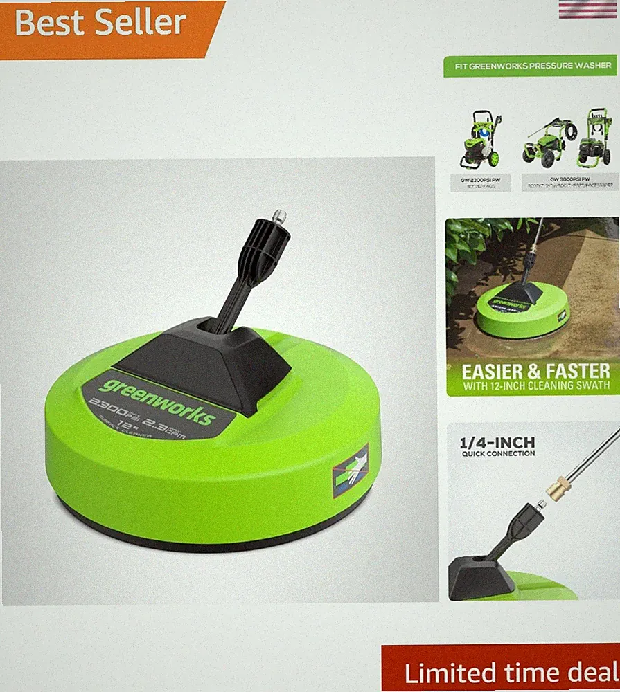 Effortless Outdoor Cleaning: 12-Inch Pressure Washer Surface Cleaner Attachment