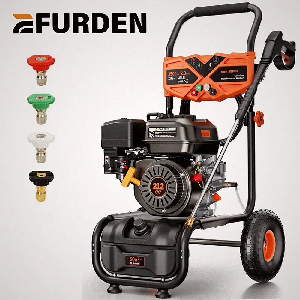 Efurden 3500 PSI 2.3 GPM Gas Pressure Washer Cold Water Heavy Duty for Car