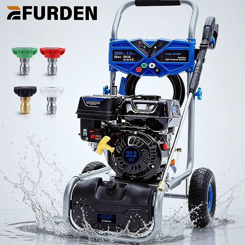 Efurden 3500 PSI Gas High Pressure Washer Cold Water 2.3 GPM 212cc Home Use