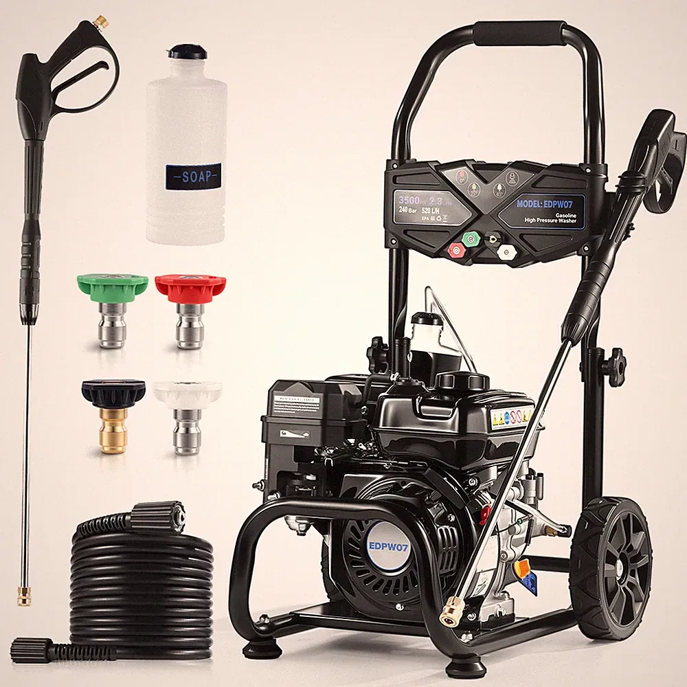 Efurden 3500PSI 2.3GPM Cold Water Gas Powered Washer High Pressure Washer Black