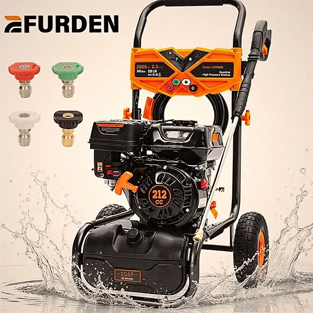 Efurden 3500PSI Pressure Washer Gas Powered Cold Water 2.3GPM Clean Machine