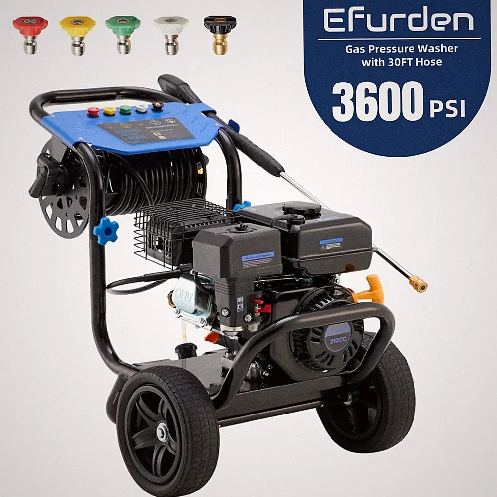 Efurden 3600PSI 2.3GPM Cold Water Gas Pressure Washer Heavy Duty Powered Washer
