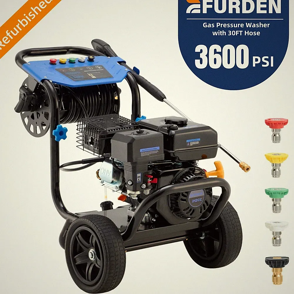 Efurden Refurbished 3600PSI 2.3GPM Cold Water Pressure Washer Gas Powered Washer
