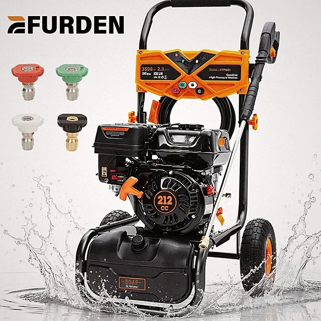 Efurden Cold Water Pressure Washer Gas Washer 3500 PSI 2.3 GPM 212cc 4 Nozzles