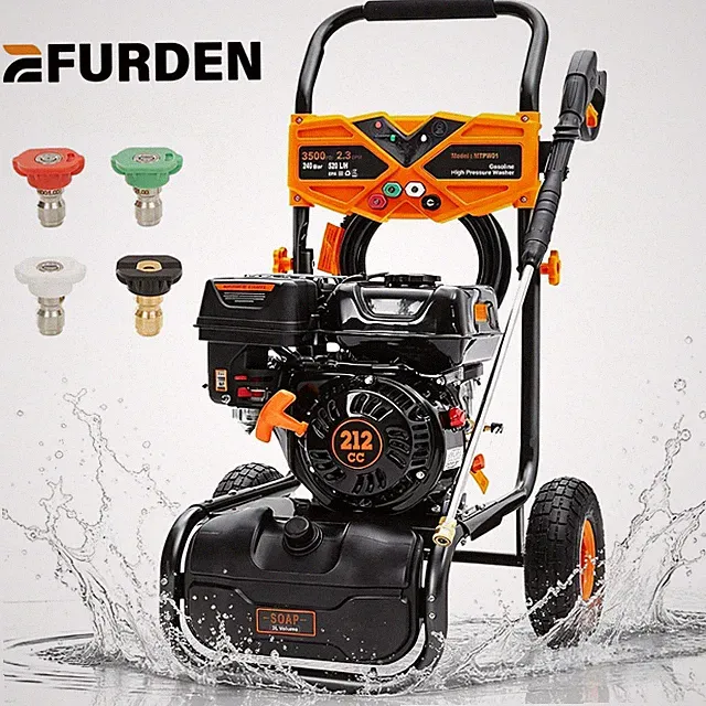 Efurden Gas Cold Water Pressure Washer, 3500 PSI, 2.3 GPM Powered Washer 212cc