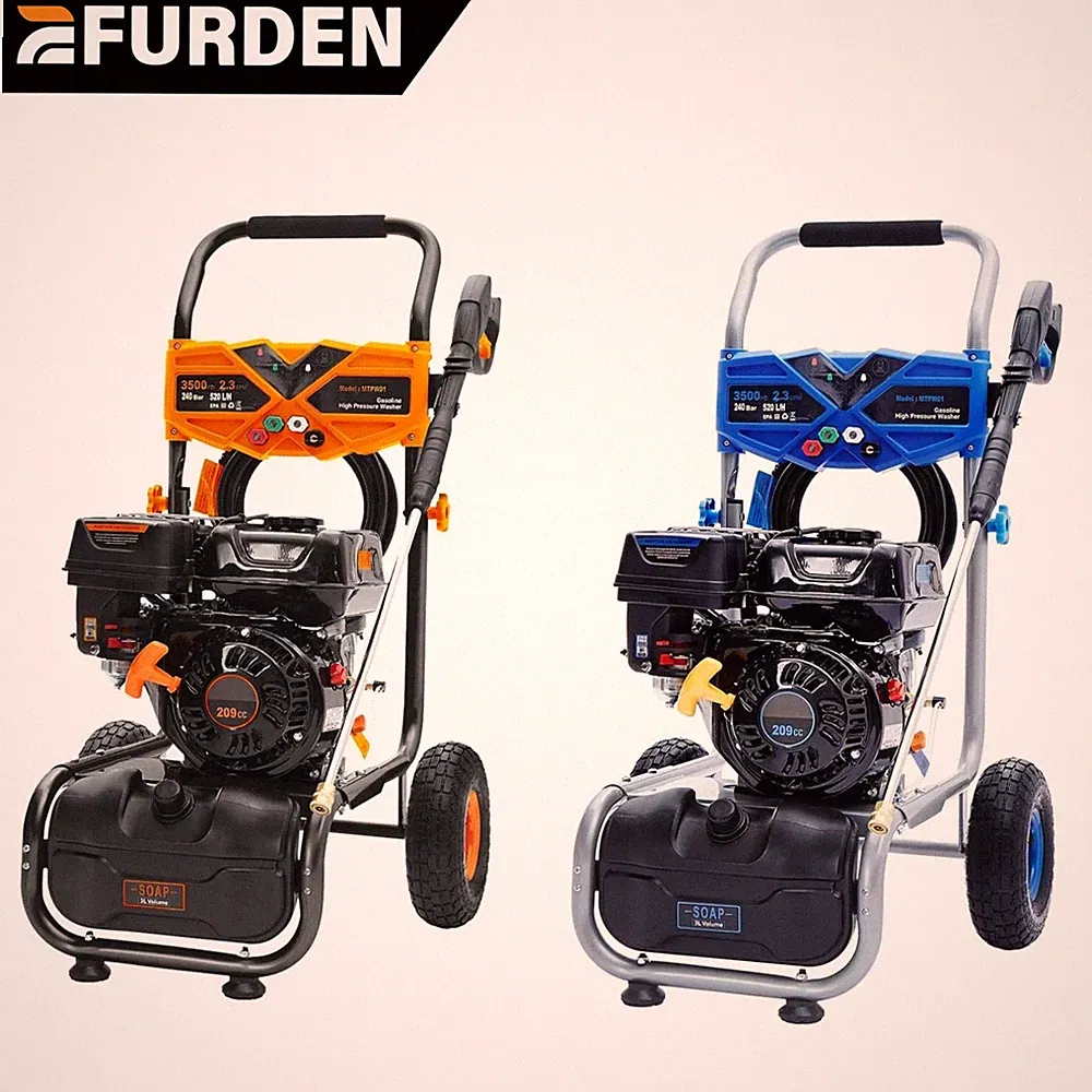 Efurden Gas High Pressure Washer 3500PSI 2.3GPM w/ 25ft Hose&4 Nozzles&Soap Tank