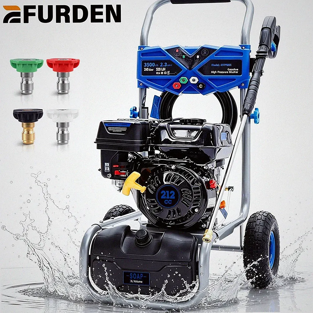 Efurden Gas Powered High Pressure Washer Cold Water 3500 PSI 2.3 GPM 212cc