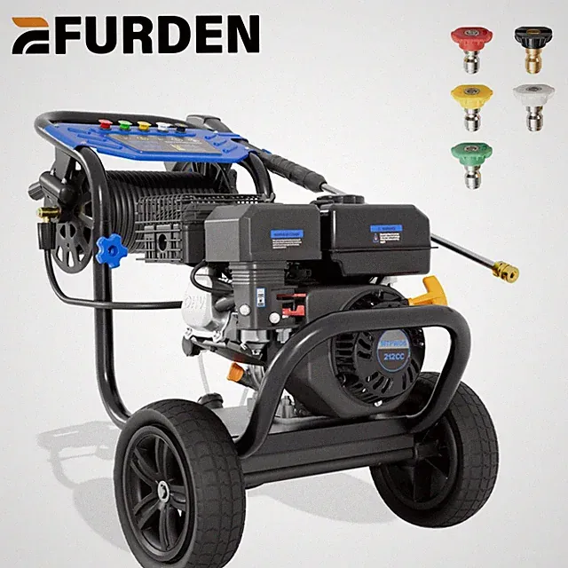 Efurden Gas Powered Washer 3600 PSI 2.3 GPM Cold Water Gas Pressure Washer Blue
