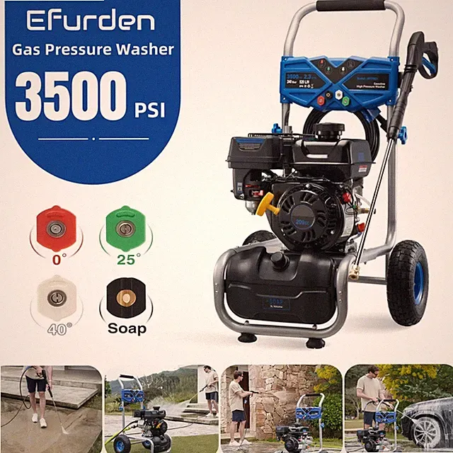 Efurden Gas Powered Washer Gas Pressure Washer 3500 PSI 2.3 GPM 209cc for Garden