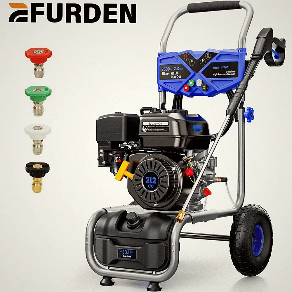 Efurden Gas Powered Washer Gas Pressure Washer 3500 PSI 2.3 GPM 212cc 4 Nozzles