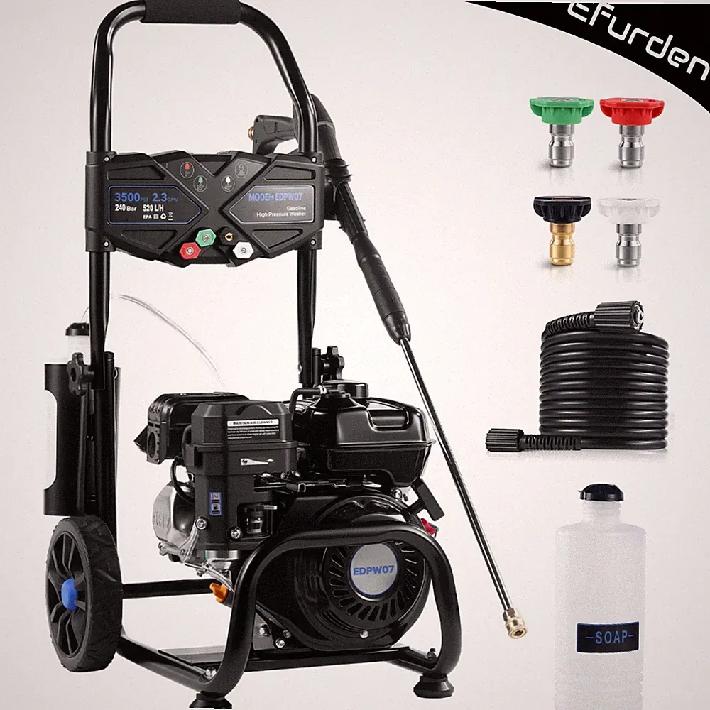 Efurden Gas Pressure Washer 3500 PSI 2.3 GPM Heavy Duty High Power Washer 209CC