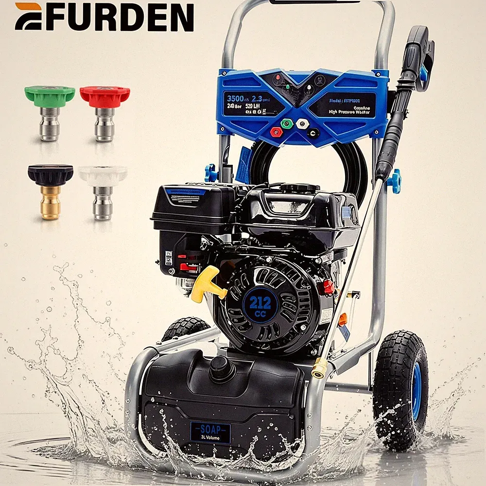 Efurden Gas Pressure Washer 3500PSI 2.3GPM Gas Power Washer 212CC 25ft Hose