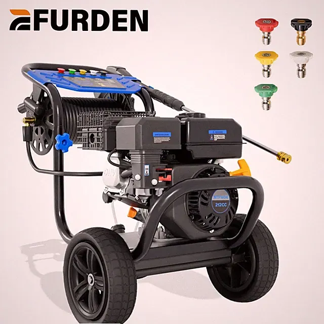 EFURDEN Gas Pressure Washer 3600PSI 2.3GPM Powered Washer w/ 30ft Hose&Hose Reel
