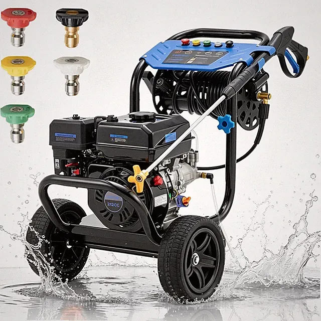 Efurden Gas Pressure Washer for Cars 3600PSI 2.3GPM with 5 Nozzle&Hose Reel Set