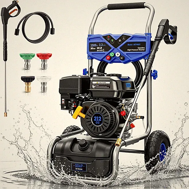 Efurden Gas Pressure Washer Gas Powered Washer 3500 PSI 2.3 GPM 212cc 4 Nozzles