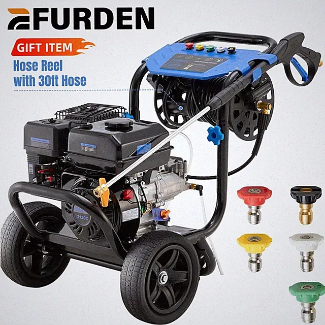 3600 PSI 2.3 GPM Gas Pressure Washer Gas Powered Washer 212cc 7HP 5 Nozzles Set