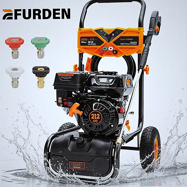 Efurden Gas Pressure Washer with 25ft Hose&Soap Tank 3500PSI 2.3GPM 212cc Engine
