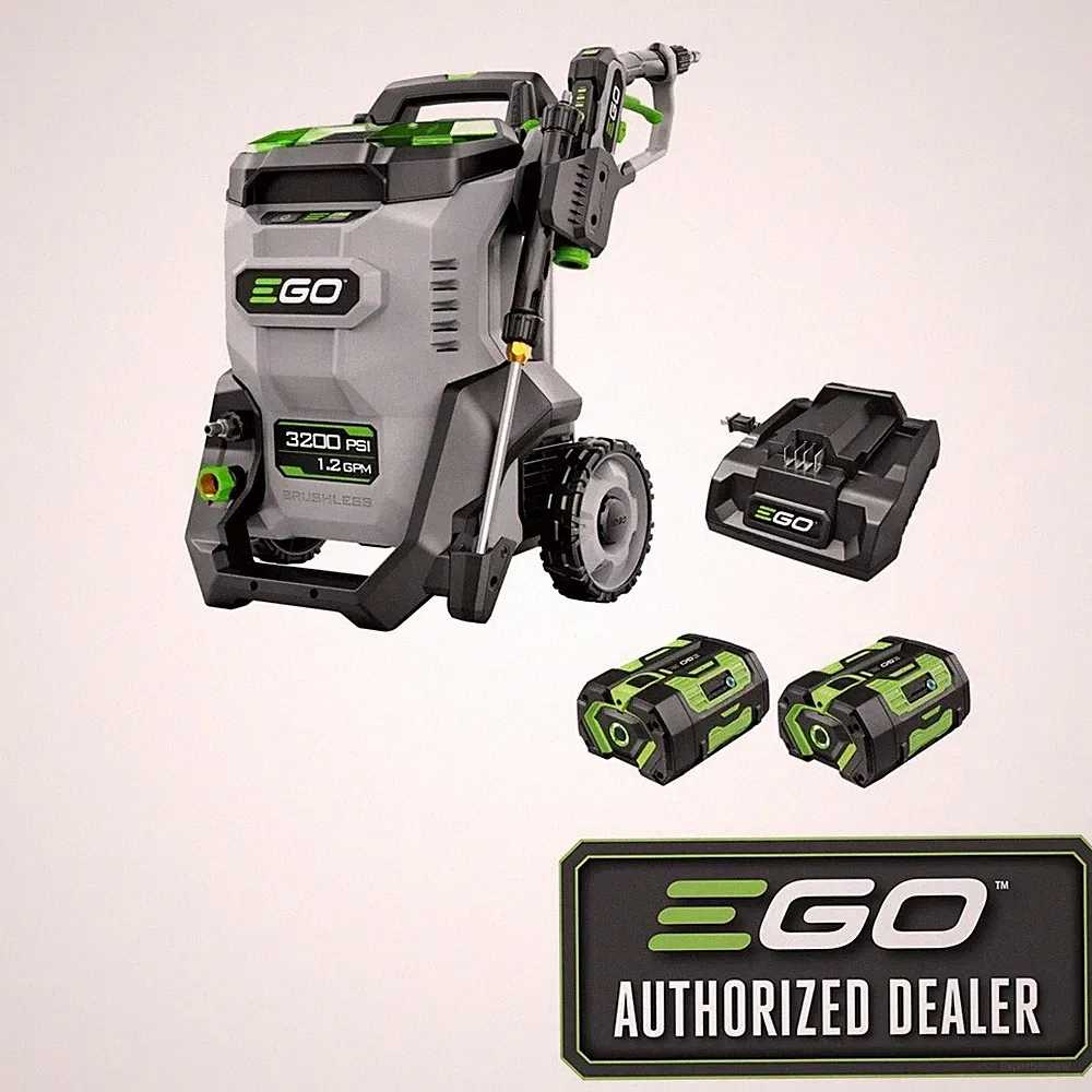 EGO HPW3204-2 Cordless 3200 PSI Pressure Washer w/ 2 x 6.0Ah Batteries & Charger