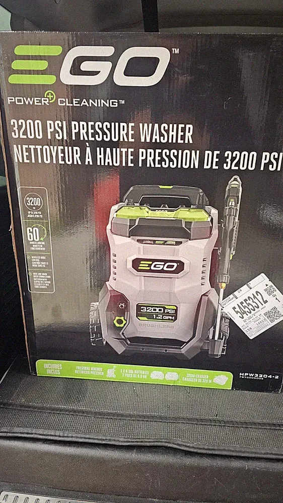 EGO HPW3204-2 POWER+ 3200 PSI Pressure Washer Kit, 56V 6.0 Ah, 320W - NEW