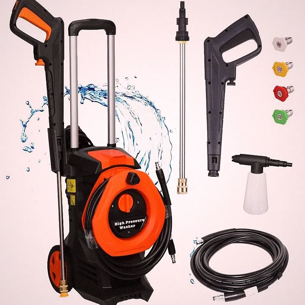 Electric 4500PSI 2GPM High Pressure Washer w/ Telescopic Handle, 16ft Cord New