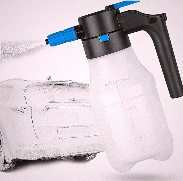 Electric Car Foam Sprayer 1.5L, for Wash with USB white+blue
