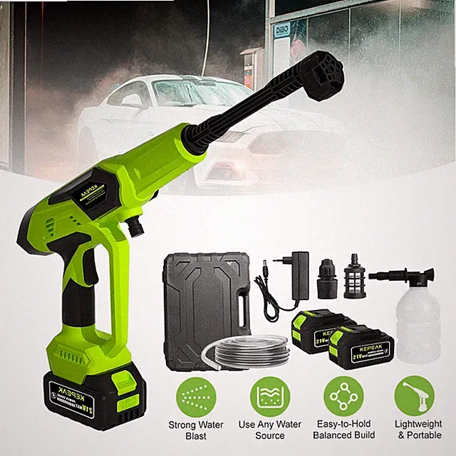 Electric Cordless Portable High Pressure Water Spray Gun Car Washer Cleaner Tool