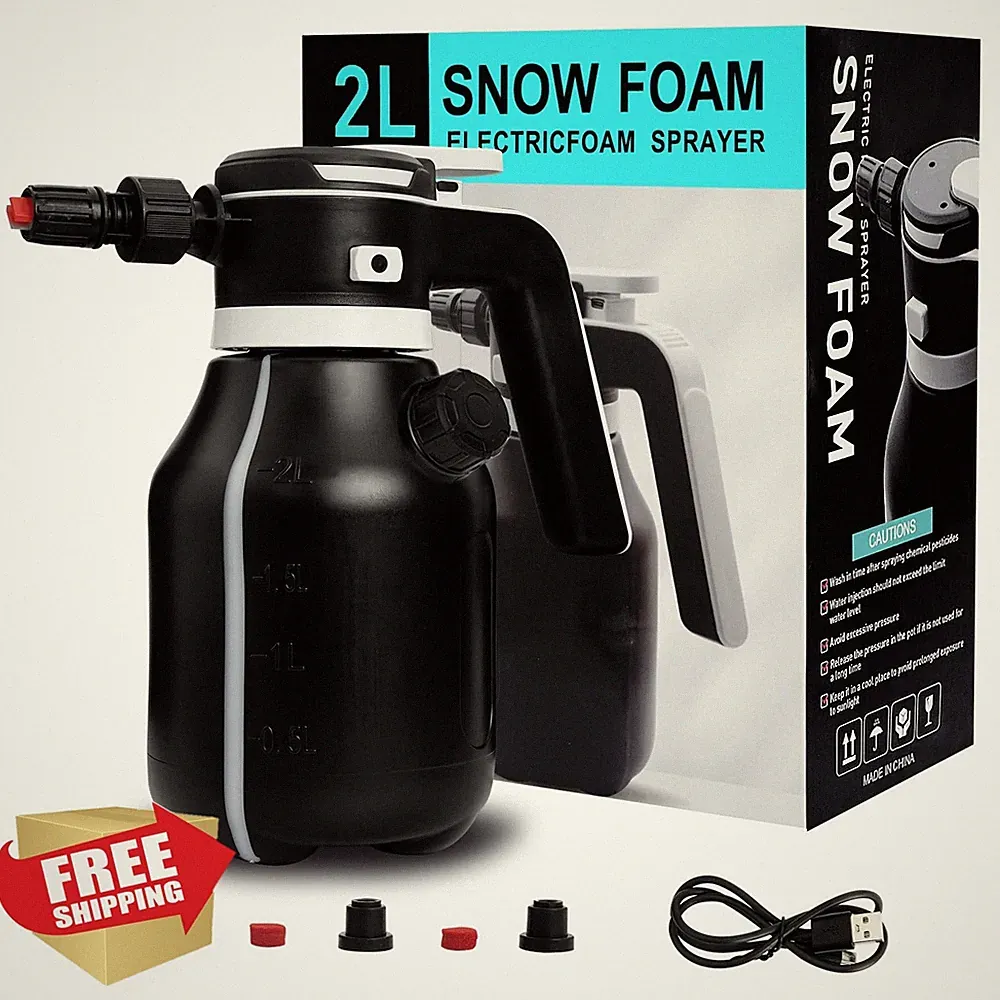 Electric Foam Sprayer 2L Cordless Pressure Washer Cannon Car Wash Detailing
