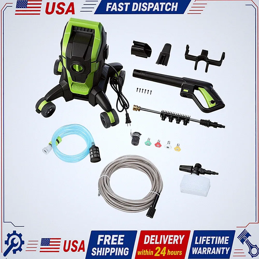 Electric High-pressure Power Washer, Heavy-Duty 2500 PSI SPX3000 w/ 52FT Hose