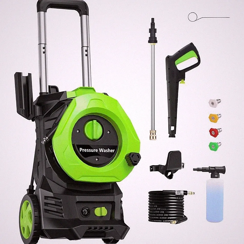 Electric High Pressure Washer 3500PSI 2GPM Power Washer 1800W with Big Wheels