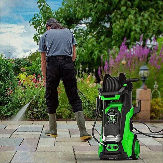 Electric High Pressure Washer 3800PSI 2.8GPM with Hose Reel Adjustment Pressure