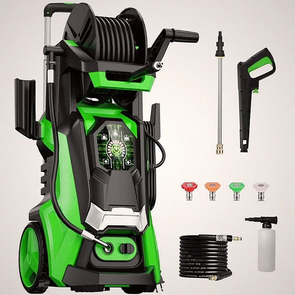 Electric High Pressure Washer 3800PSI 2.8GPM with Hose Reel and Touch Screen NEW